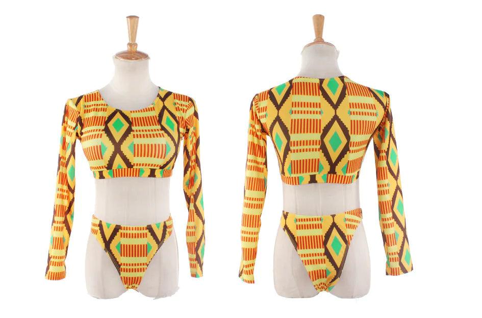 African Digital Print Bikini Swimwear