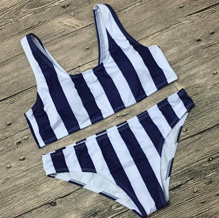 Striped Two-Piece Bikini Swimwear
