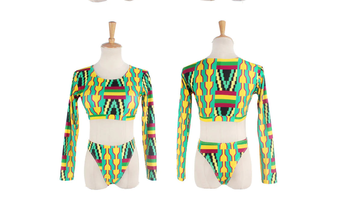 African Digital Print Bikini Swimwear