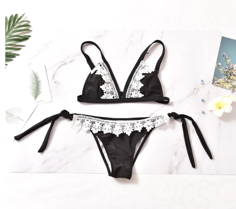 Lace Bikini Swimwear Set