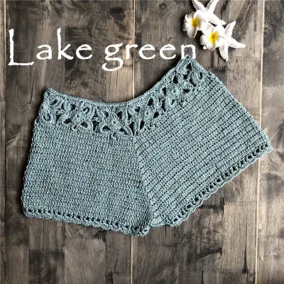 Handmade Crochet Cotton Beach Shorts Swimwear