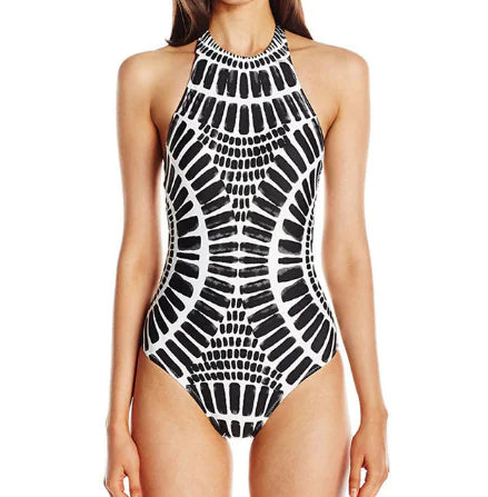 Women's Floral Print Halter Bikini Swimwear