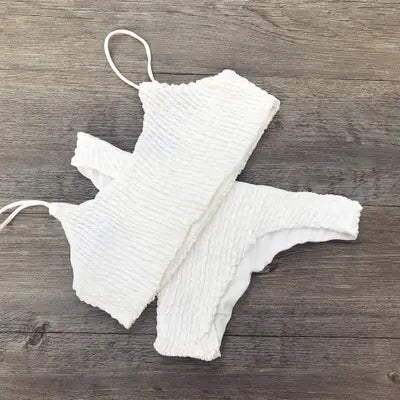 2017 Sexy Ruffled Triangle Bikini Swimwear